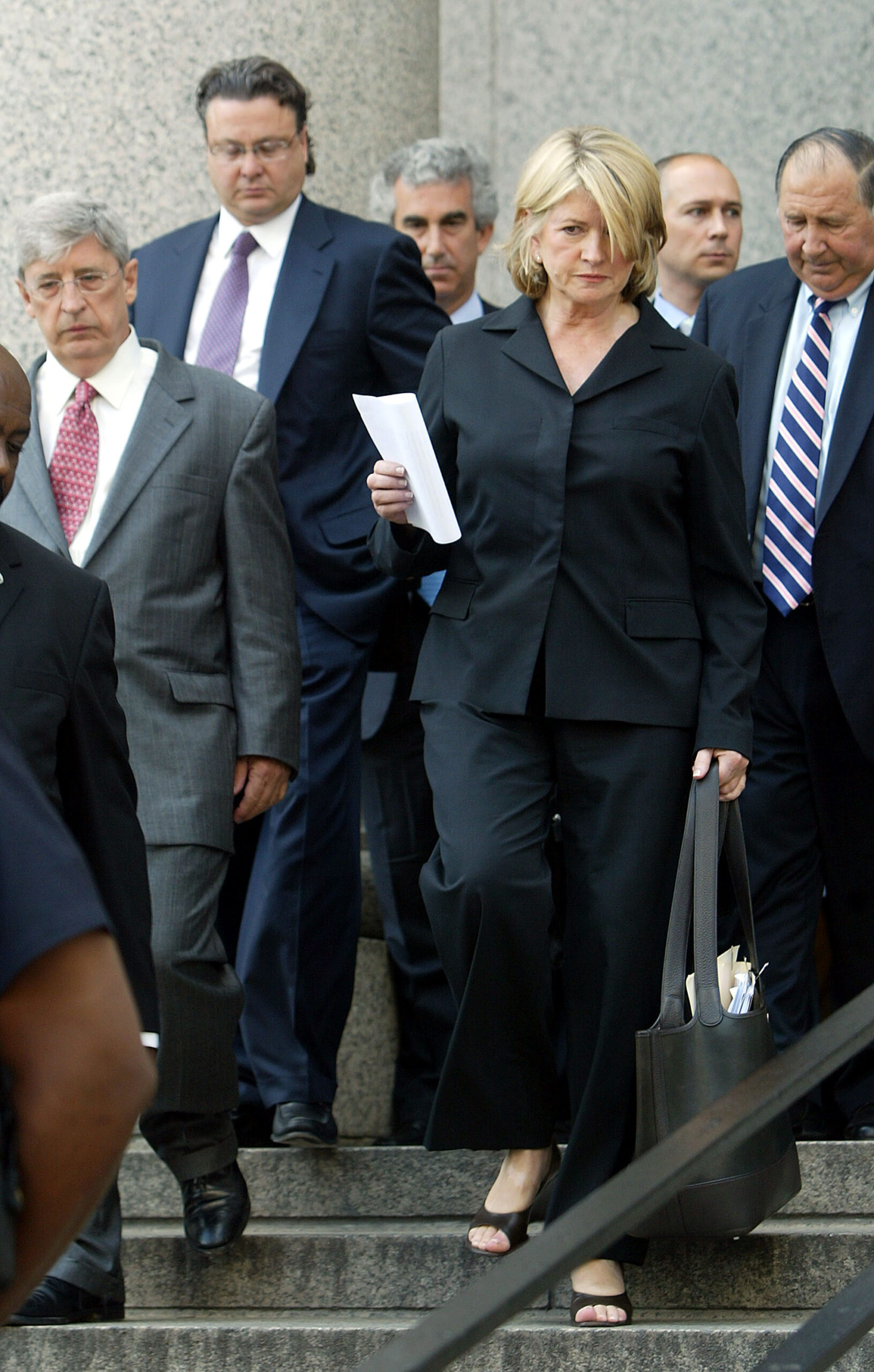 Martha Stewart leaving court in 2004.