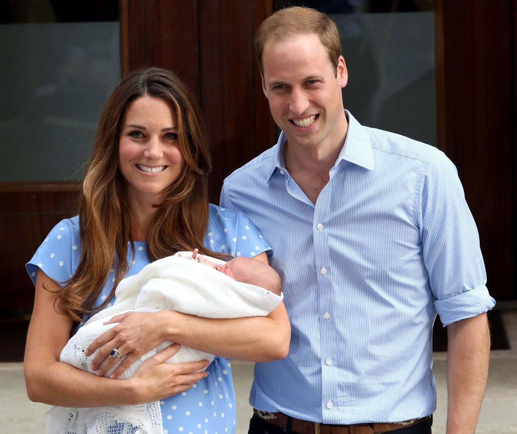 Prince william and kate middleton with their baby