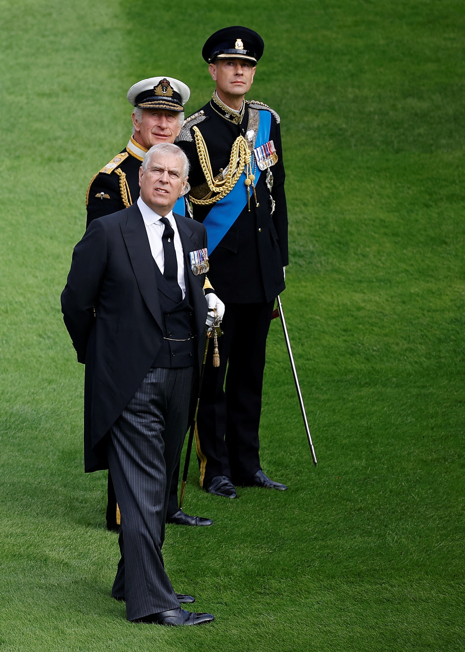 King Charles and Prince Andrew.