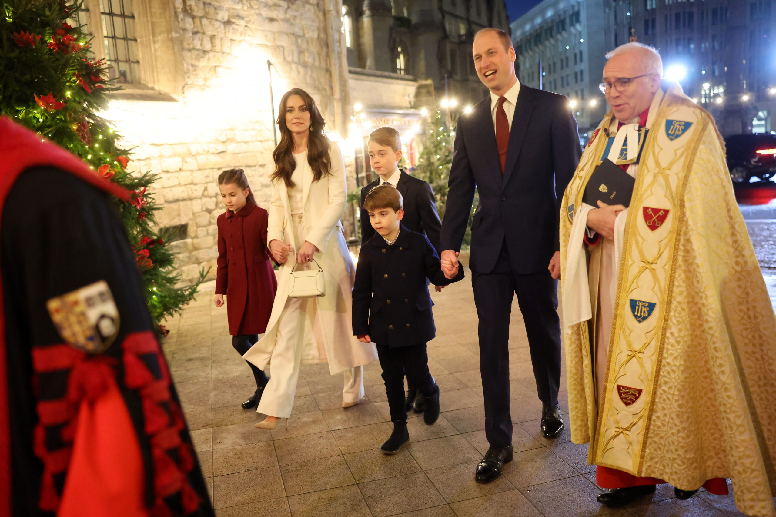 Prince William and Kate Middleton with their kids.