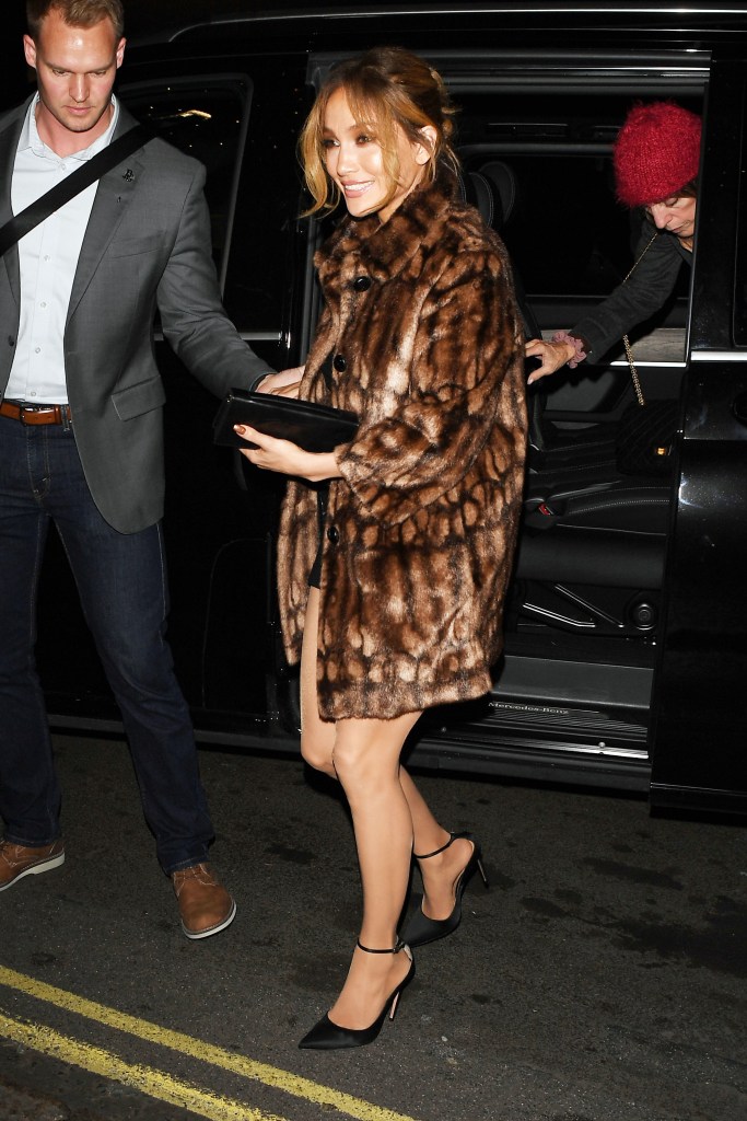 Jennifer Lopez out in London