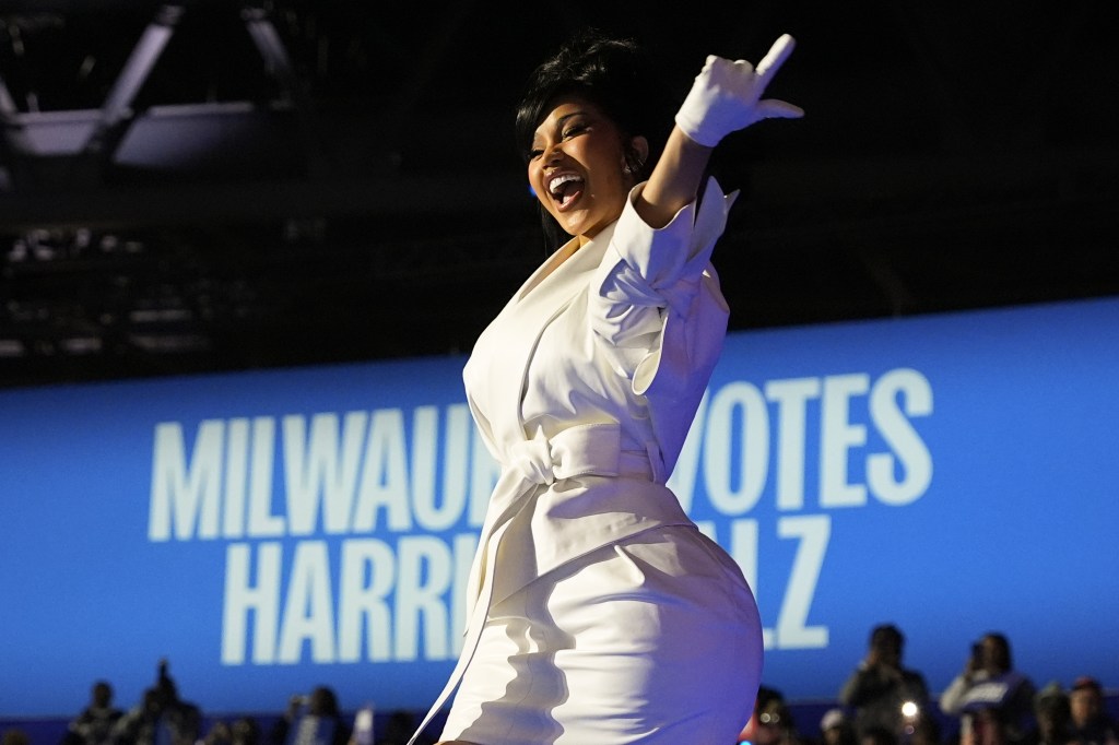 Cardi B at Kamala Harris' Wisconsin rally