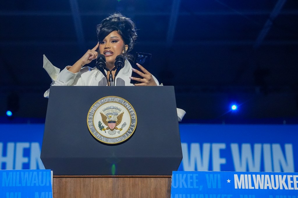 Cardi B at Kamala Harris' Wisconsin rally