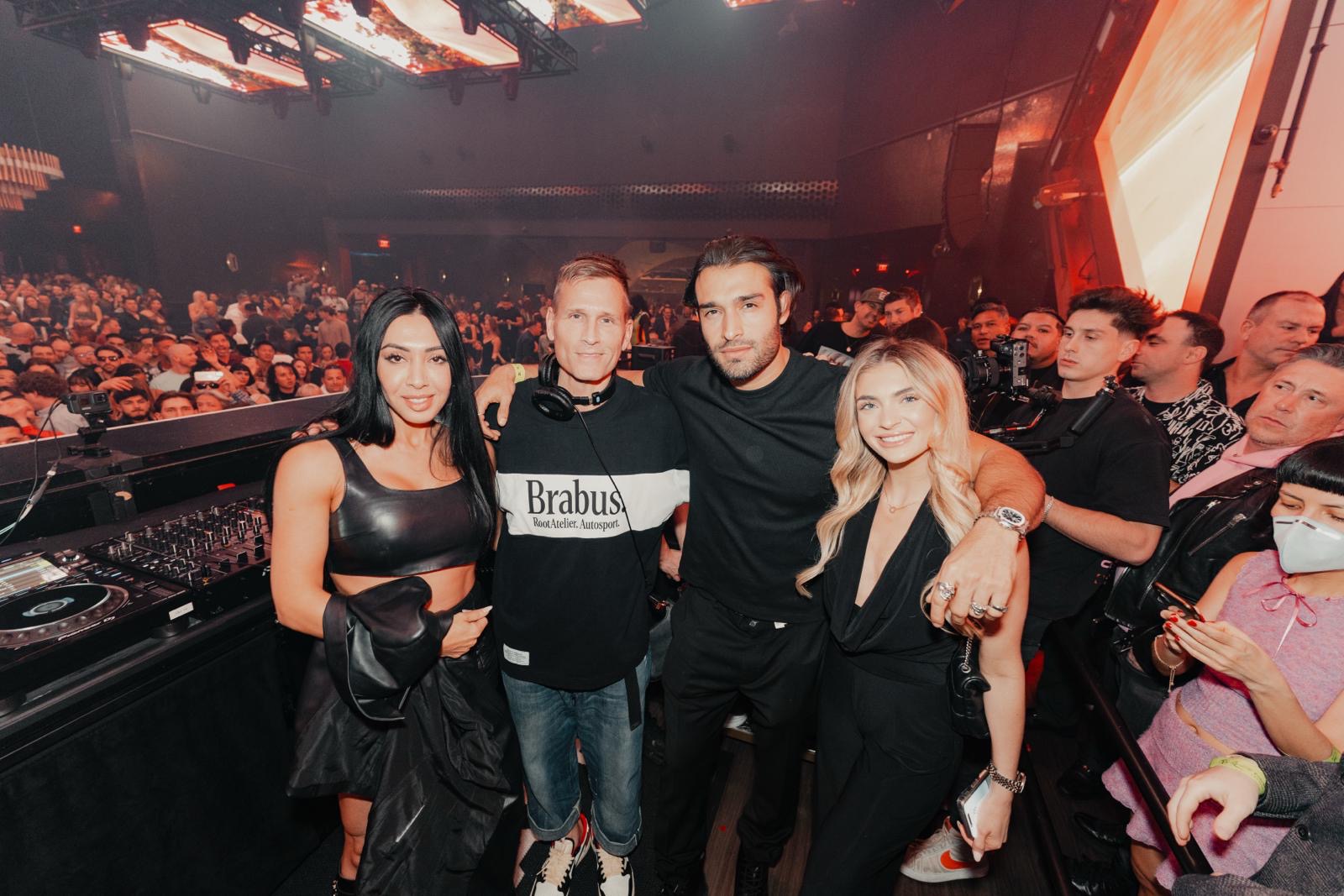 Sam Asghari joined the party and went over to Zouk Nightclub following the dinner with his new girlfriend. Kaskade and deadmau5 were also performing. Illenium will be performing tonight with Carl Cox taking the Zouk stage tomorrow night.