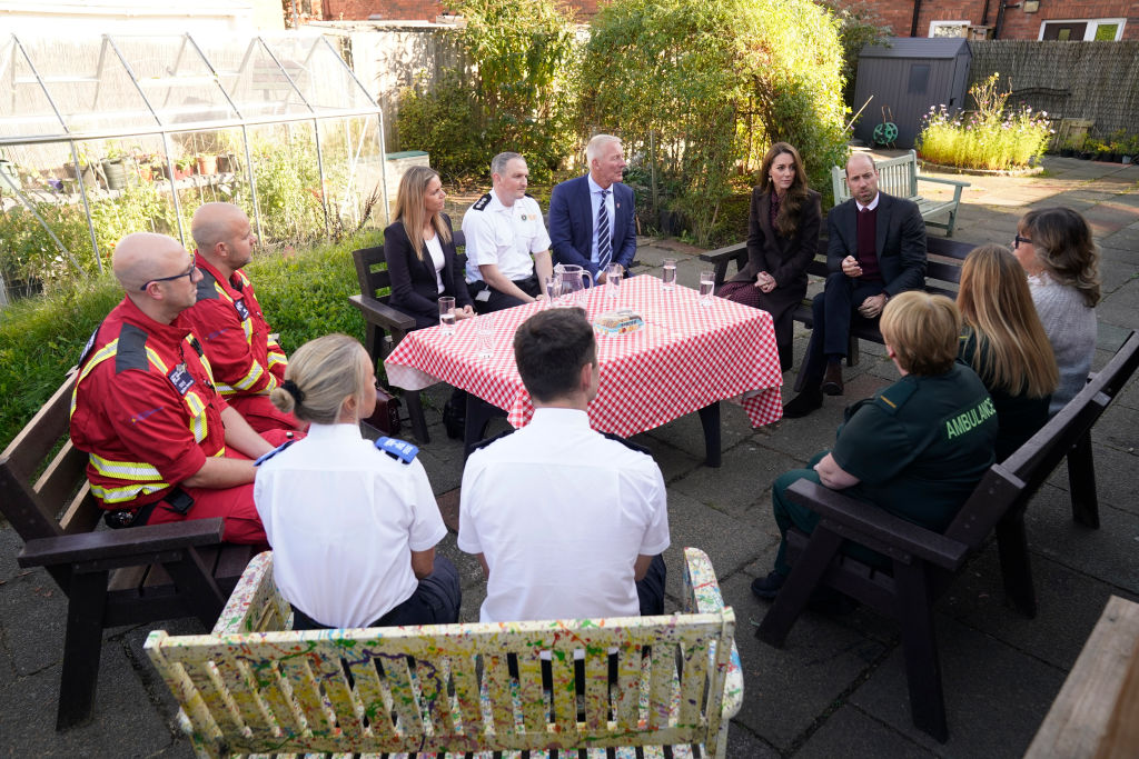 Kate Middleton and Prince William in Southport, England on Oct. 10.