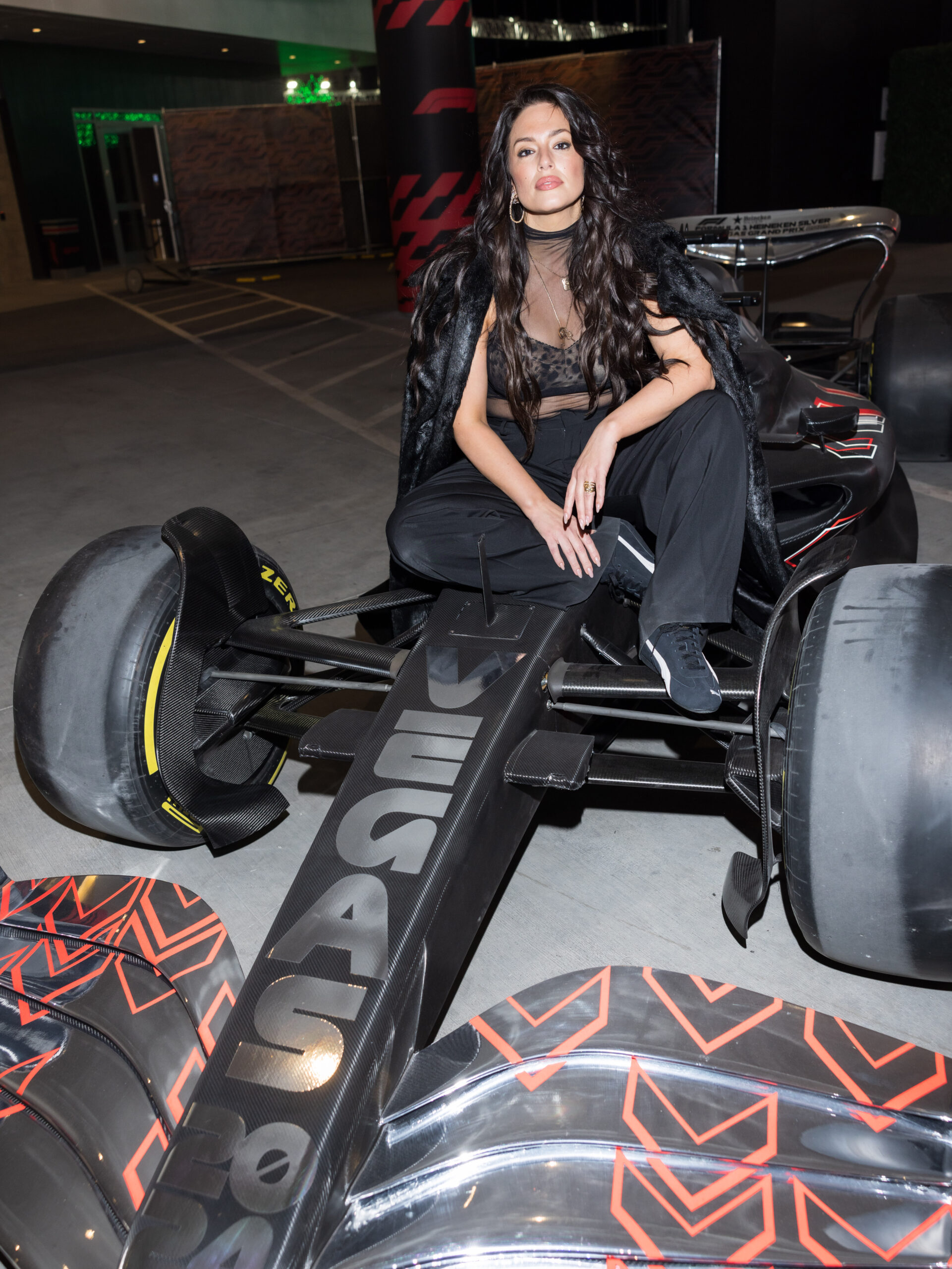 Ashley Graham attends the F1 Grand Prix of Las Vegas at Las Vegas Strip Circuit on November 23, 2024 in Las Vegas, Nevada.