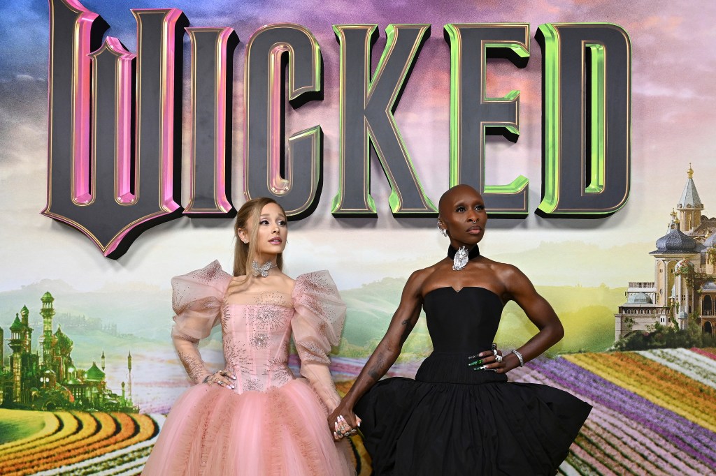 Cynthia Erivo and Ariana Grande at "Wicked" premiere