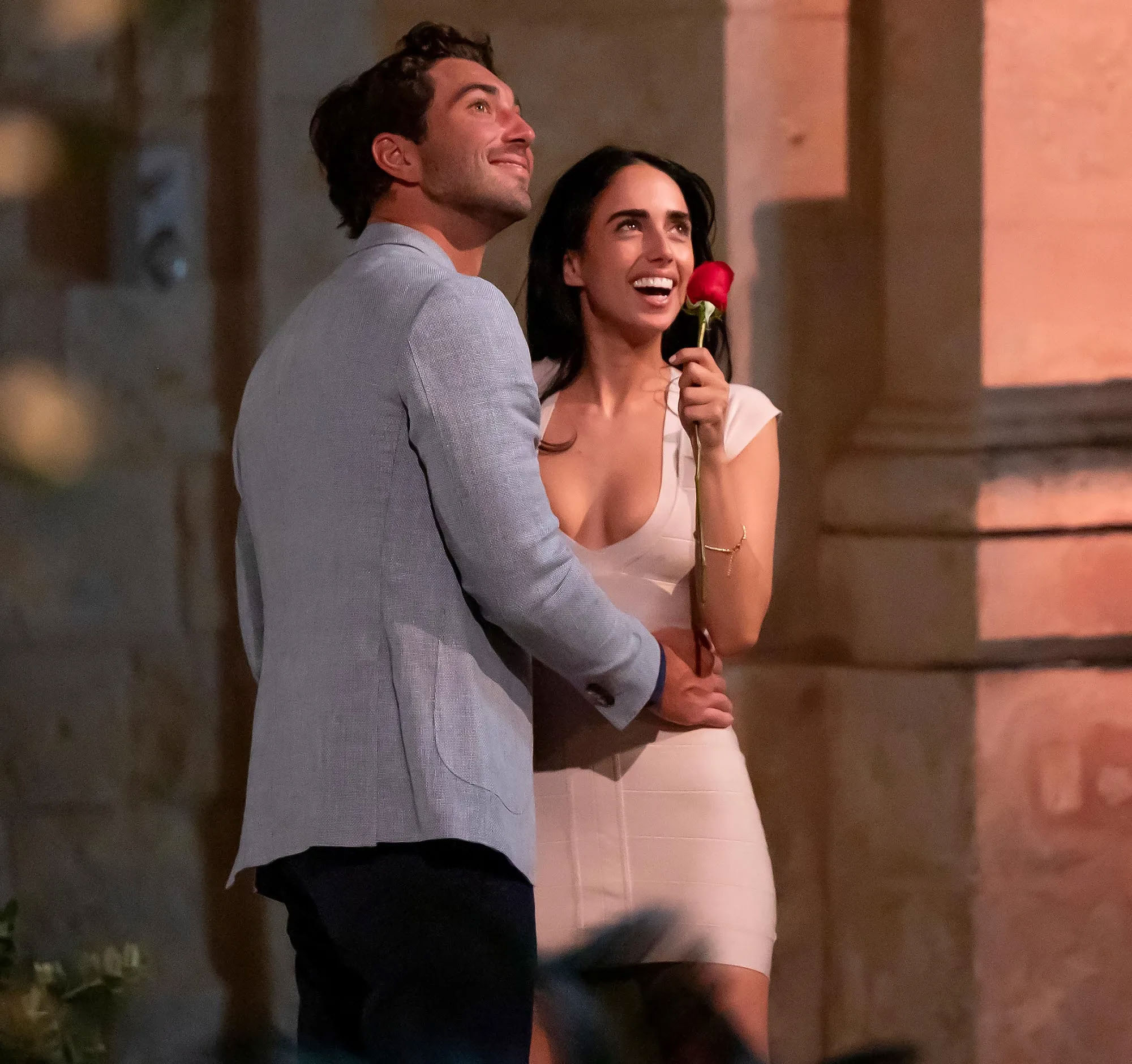 Maria Georgas and Joey Graziadei on "The Bachelor"