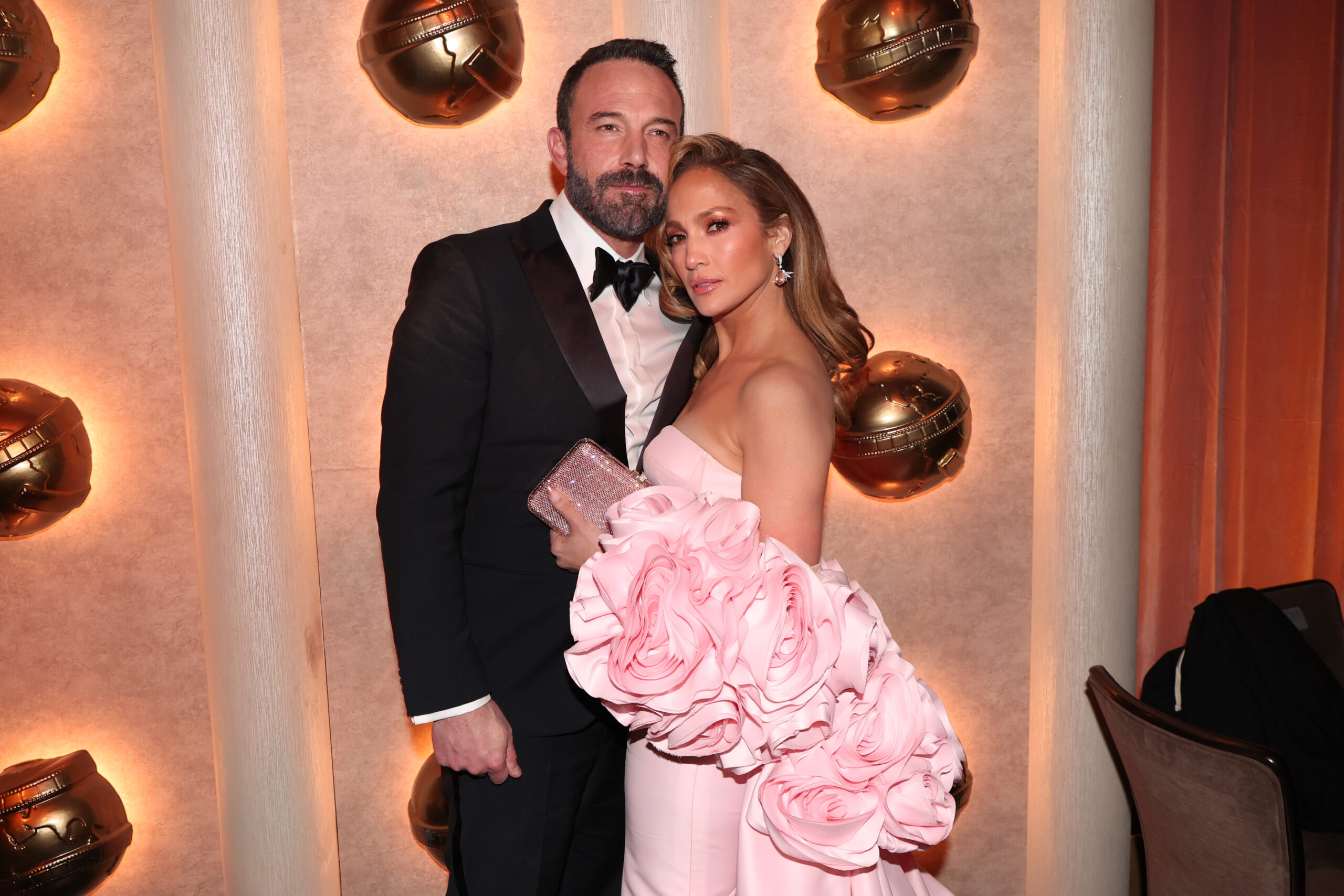 Ben Affleck and Jennifer Lopez at the 2024 Golden Globes