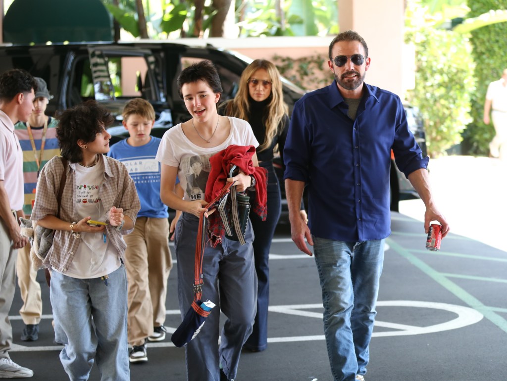 Jennifer Lopez and Ben Affleck and kids