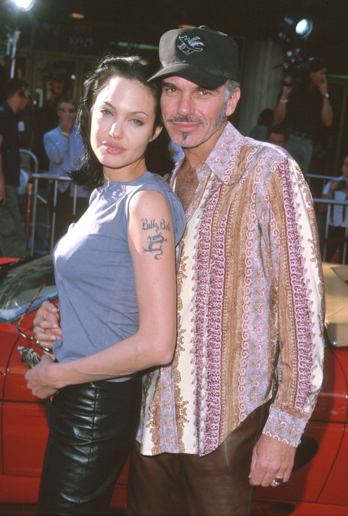 Angelina Jolie and Billy Bob Thornton posing together at the 'Gone in 60 Seconds' Premiere in Los Angeles, California