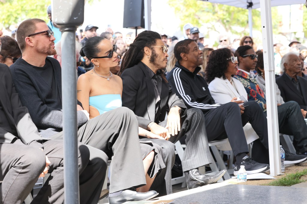 Channing Tatum, Zoë Kravitz, Lenny Kravitz at Lenny's Walk of Fame ceremony in March 2024.