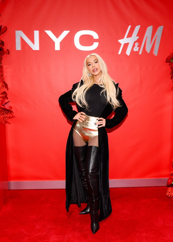 Christina Aguilera H&M event