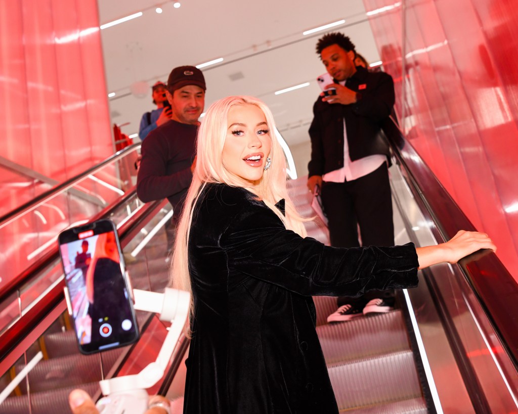 Christina Aguilera H&M event