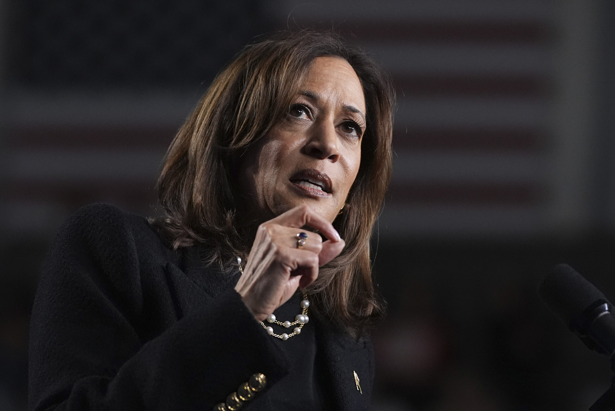 Kamala Harris talking at an event