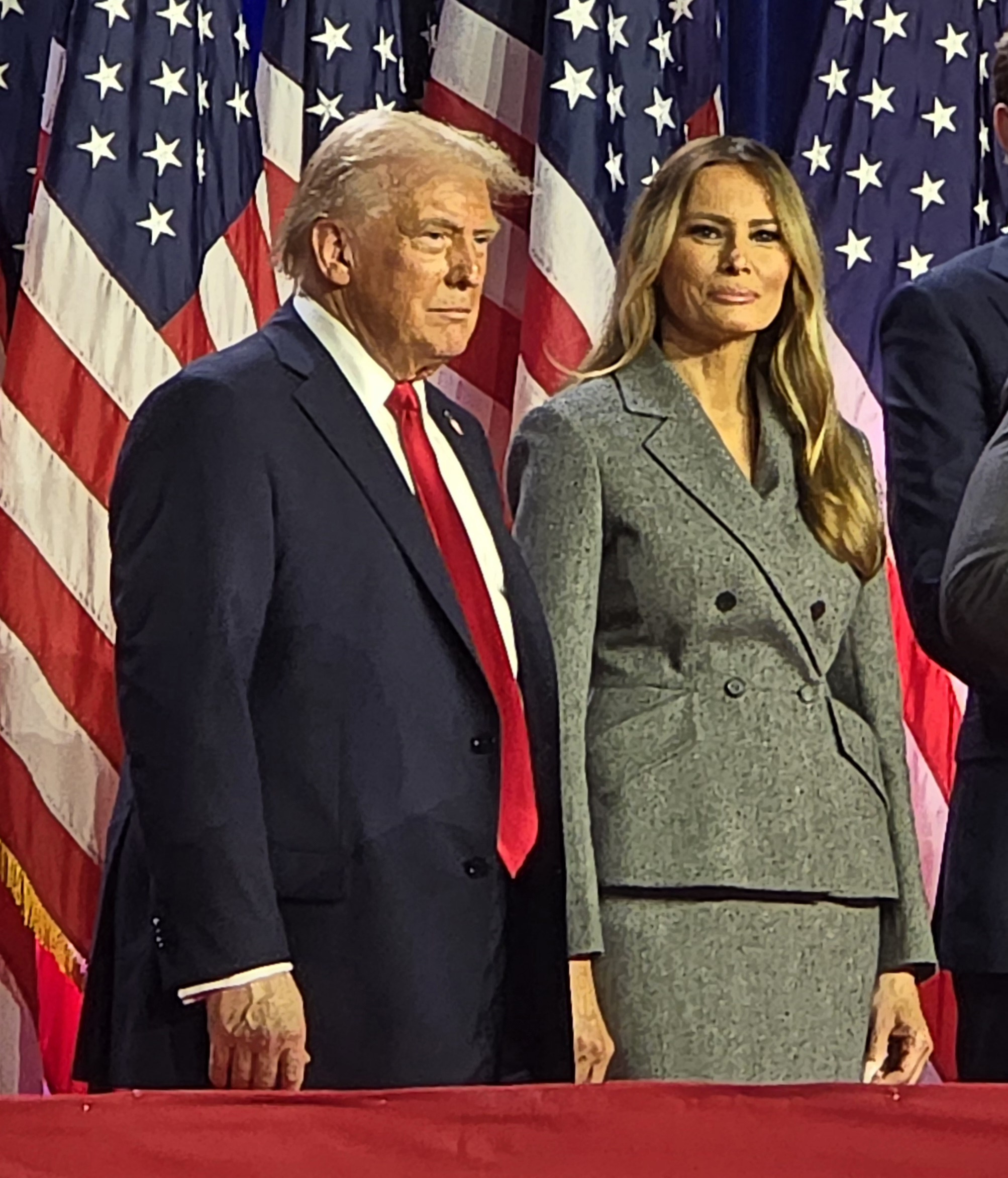 Melania Trump and Donald Trump.