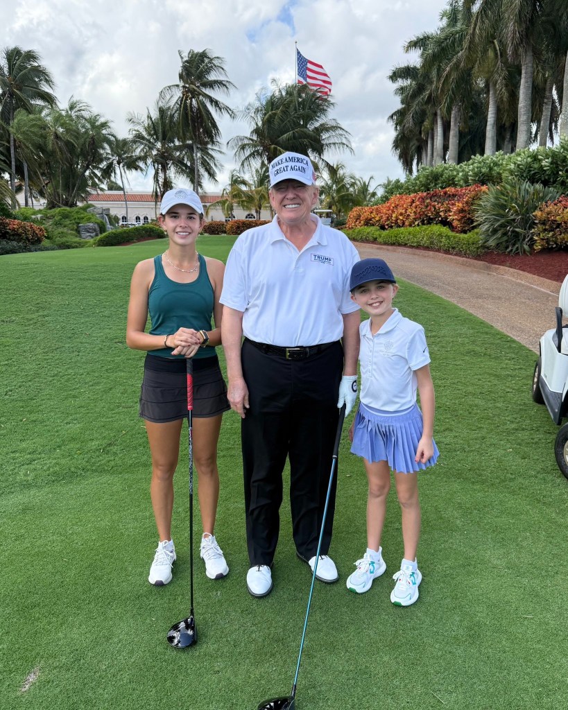 Donald trump with his granddaughters