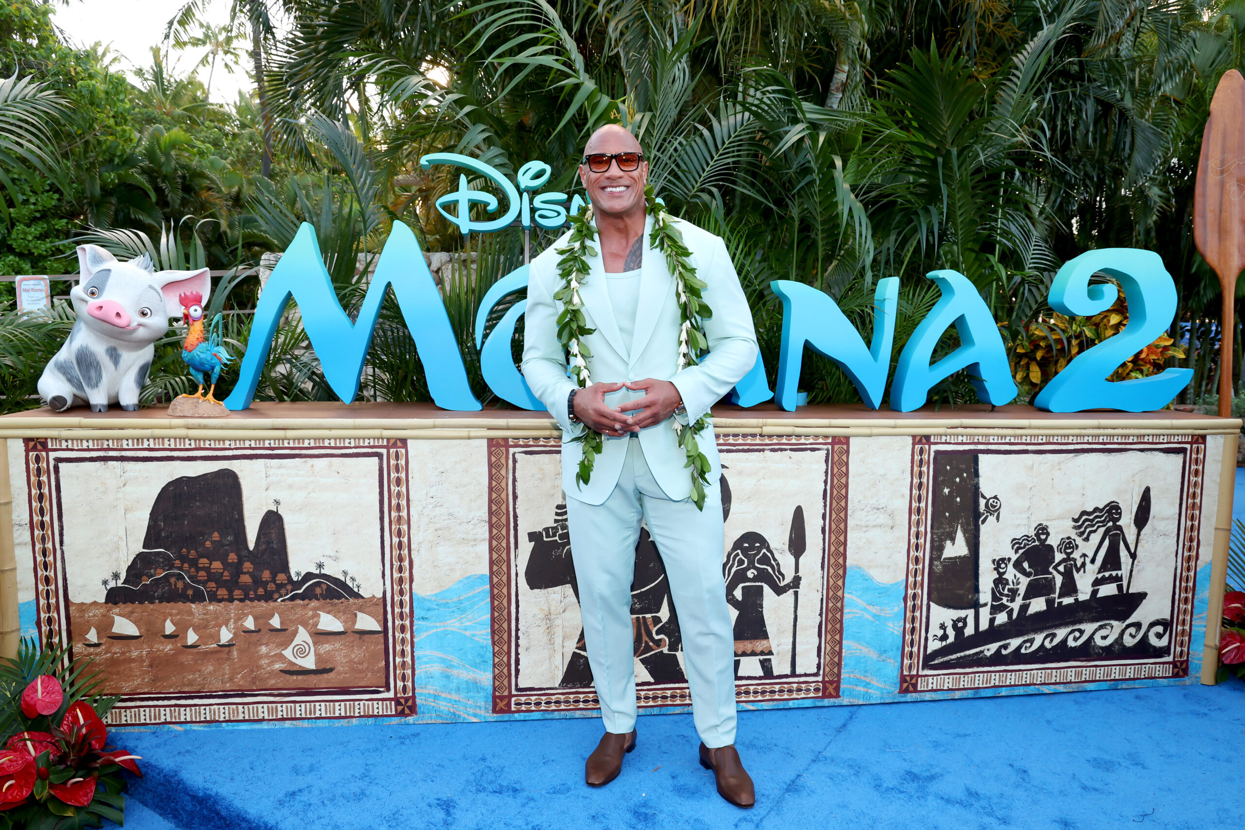 Dwayne "The Rock Johnson at "Moana 2" premiere Thursday