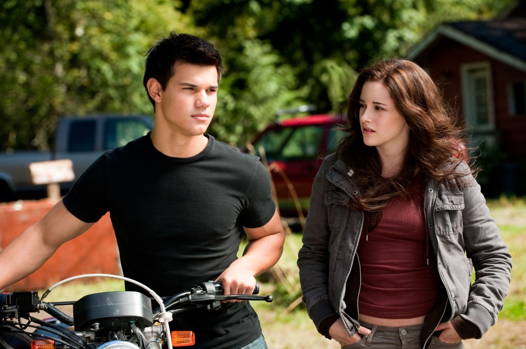 Taylor Lautner and Kristen Stewart in the "Twilight" saga.