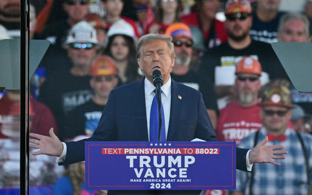 Donald trump at a rally