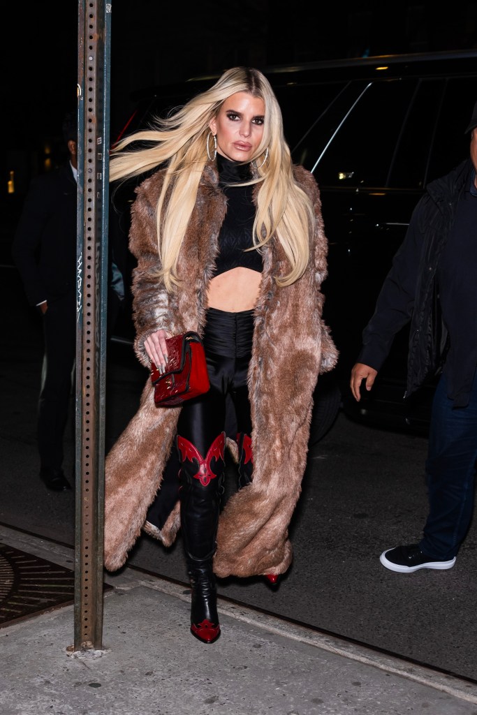 Jessica Simpson photographed in New York City on Nov. 28, 2023