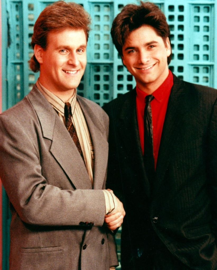 John Stamos and Dave Coulier on the set of "Full House."