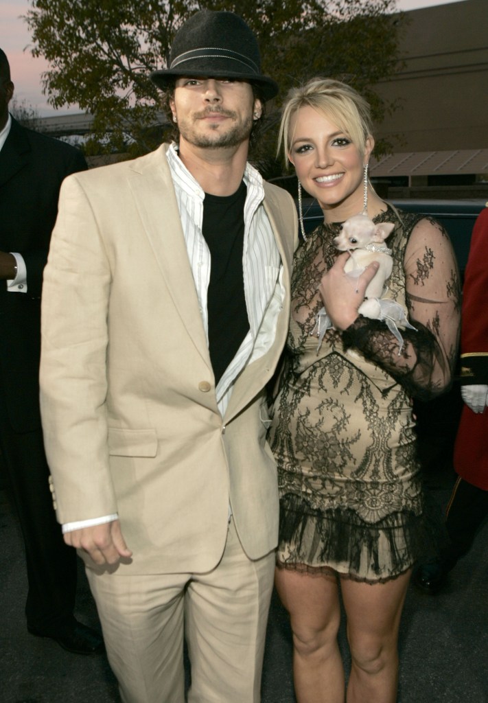 Kevin Federline and Britney Spears at the MGM Grand Garden in Las Vegas in 2004.