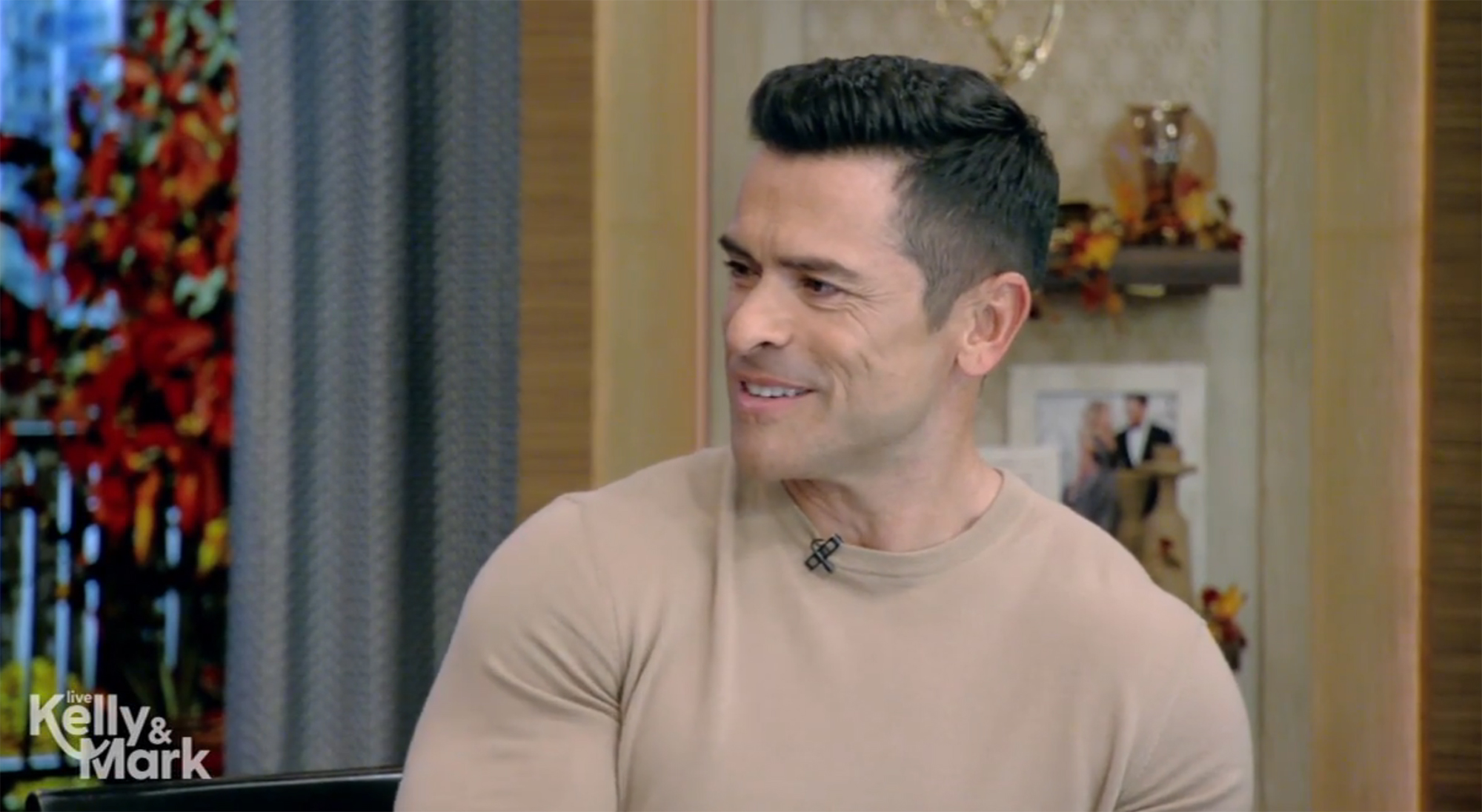 Mark Consuelos talking on "Live"