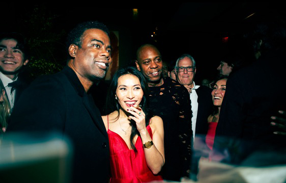 Chris Rock, Reika Alexander and Dave Chappelle.