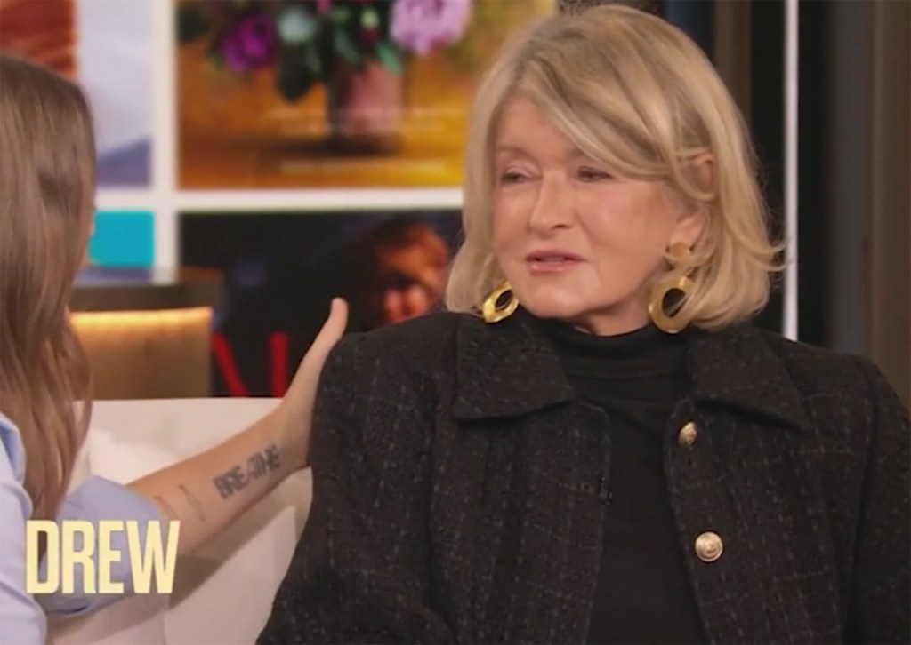 Martha Stewart appeared on Tuesday's episode of "The Drew Barrymore Show" with host Drew Barrymore.