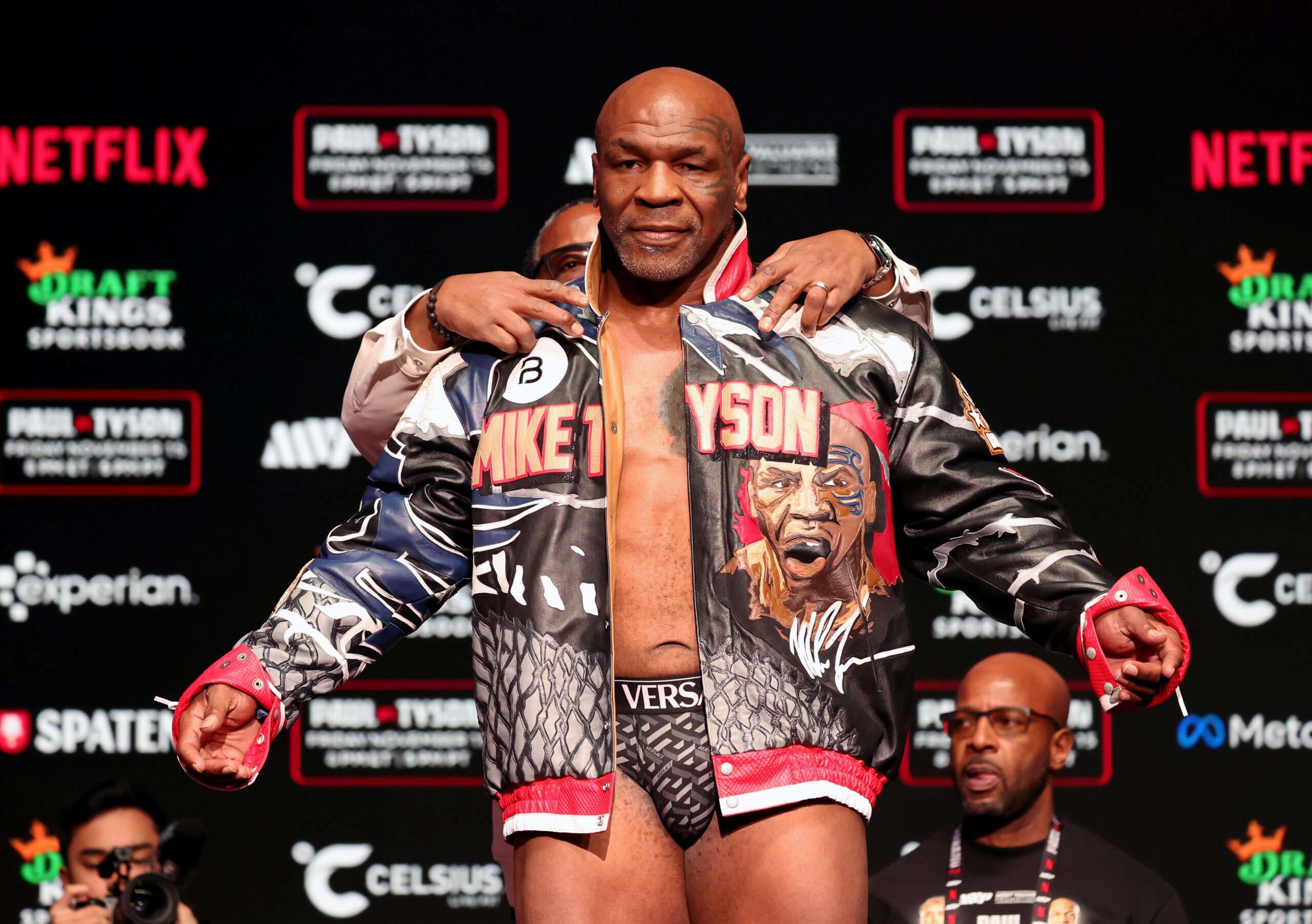 Mike Tyson at weigh-ins.