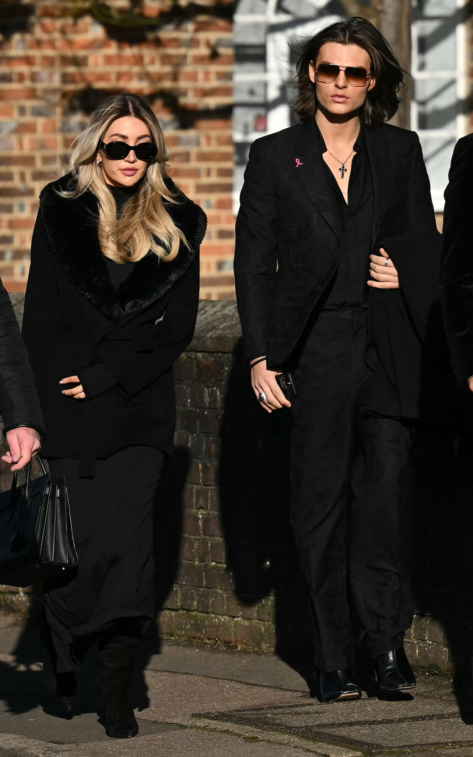 Kate Cassidy and Damian Hurley at Liam Payne's funeral.