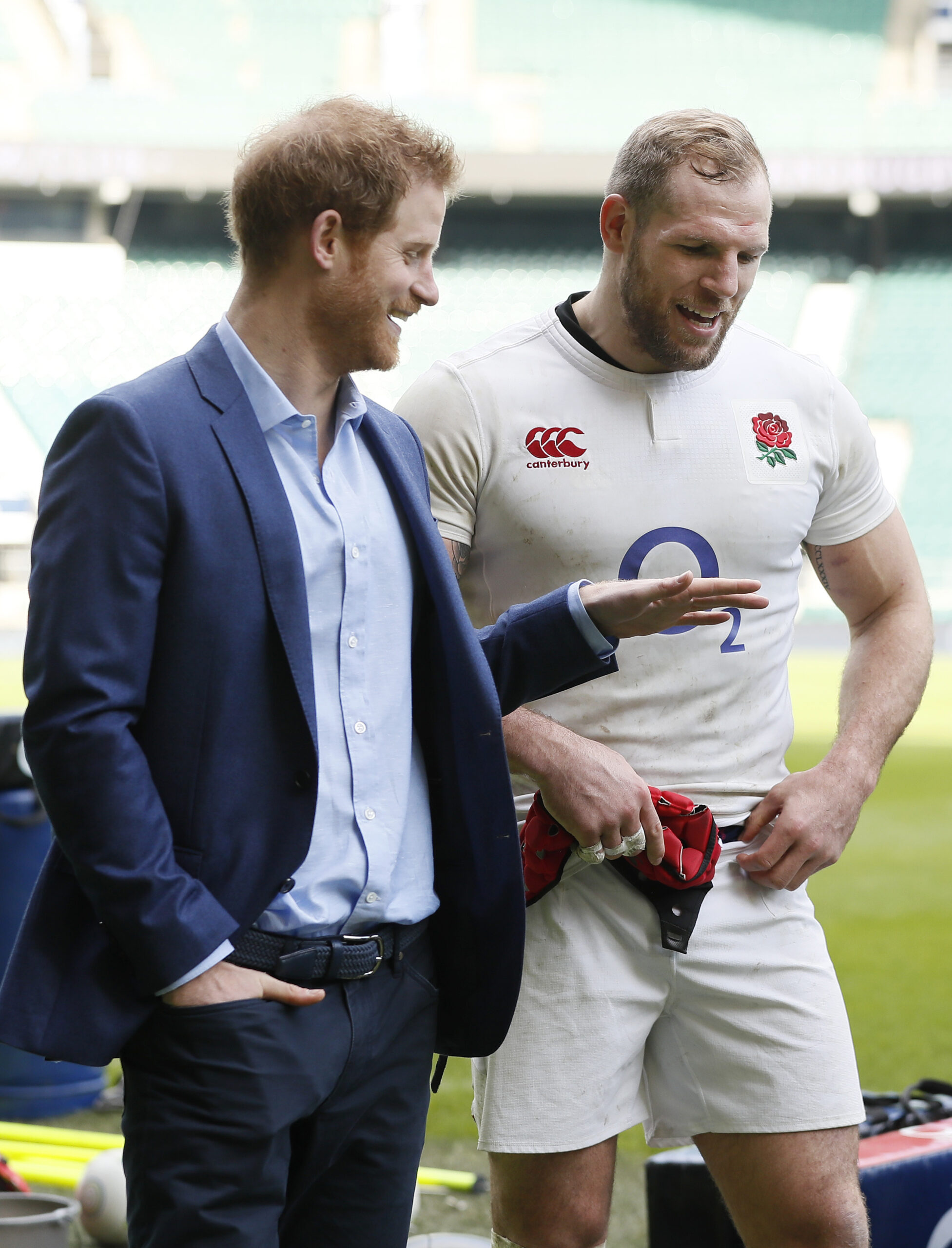 Prince Harry and James Haskell.