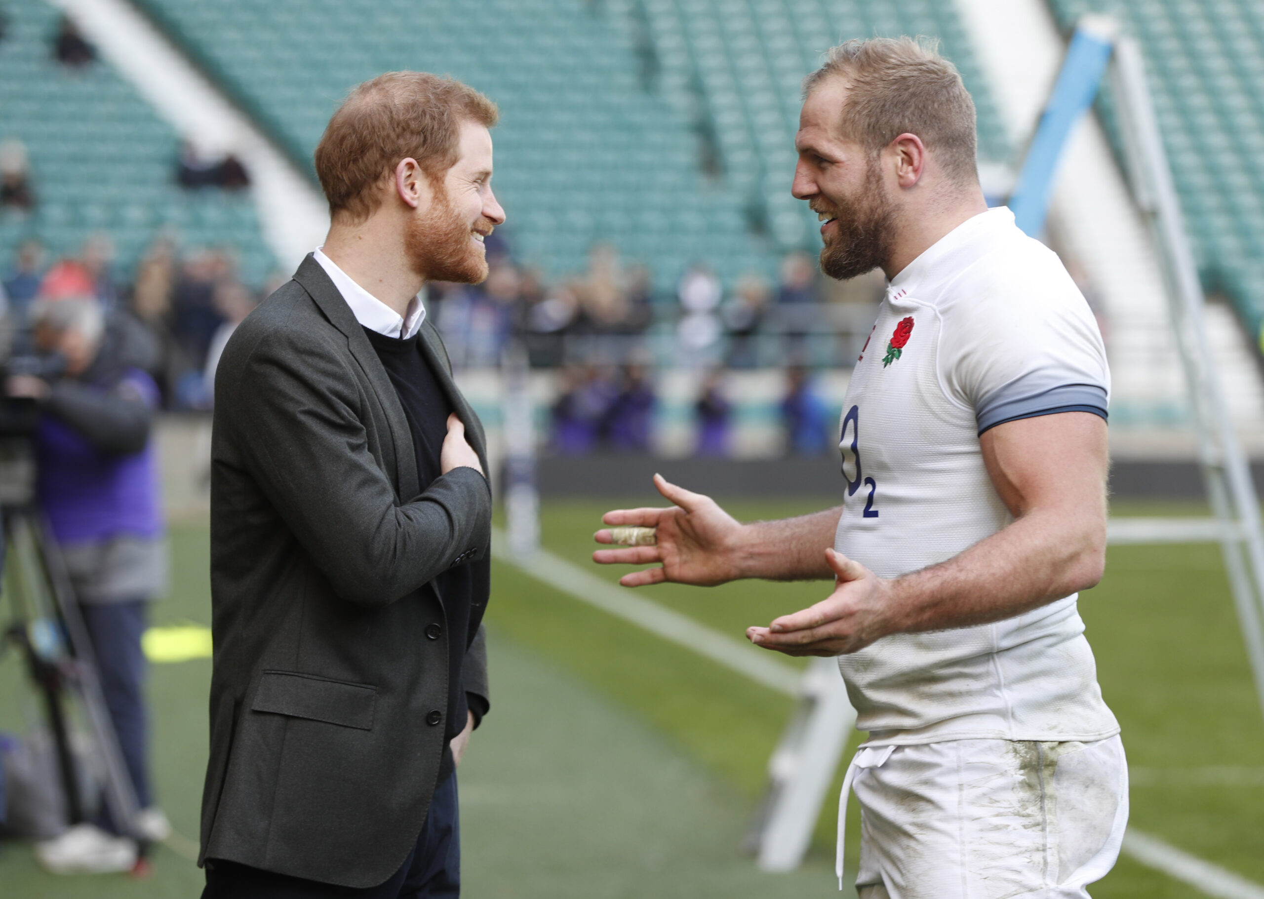 Prince Harry and James Haskell.