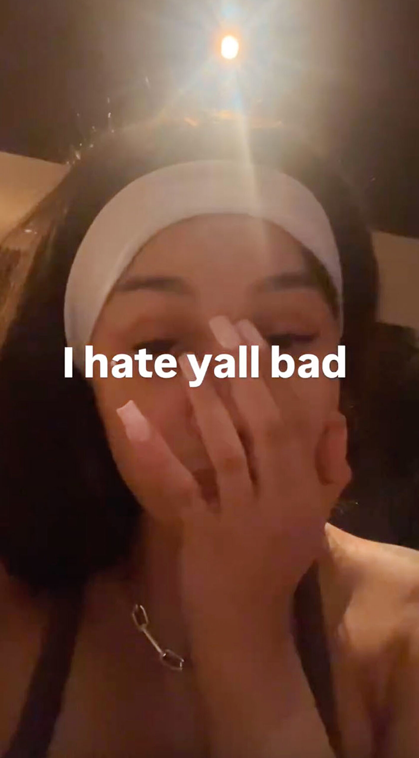 Cardi B talking in a selfie video