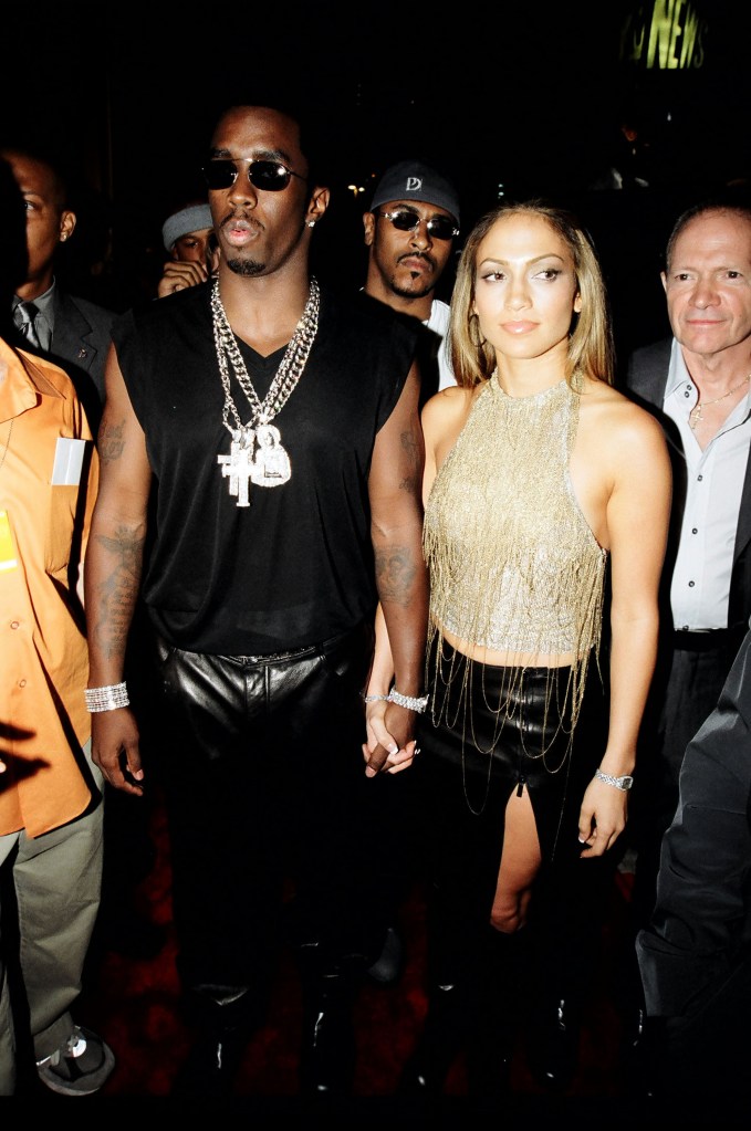 Sean "Diddy" Combs and Jennifer Lopez at 1999 MTV VMAs