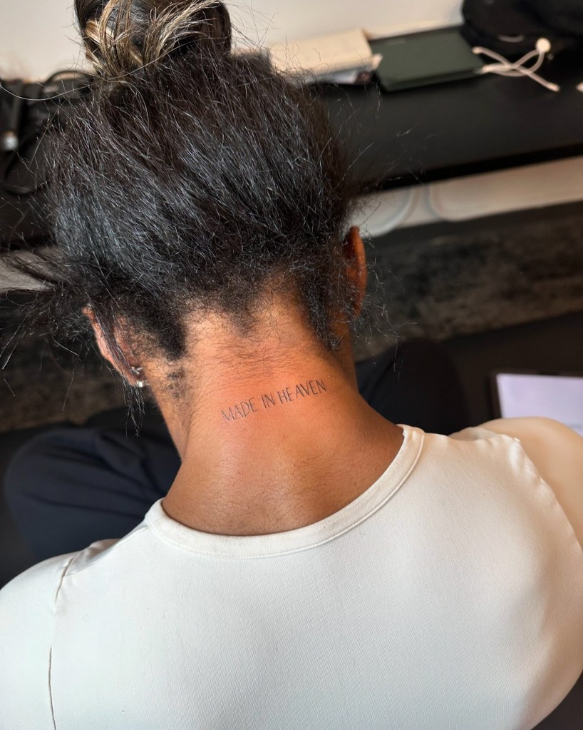 Simone Biles neck tattoo