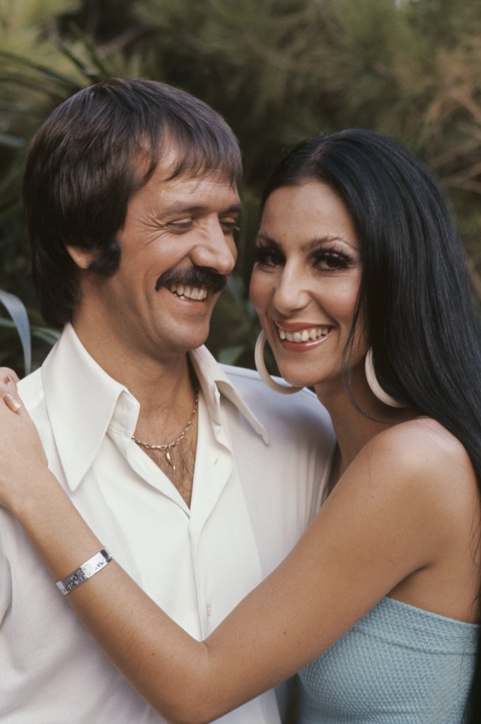 Sonny Bono and Cher at home in Beverly Hills.