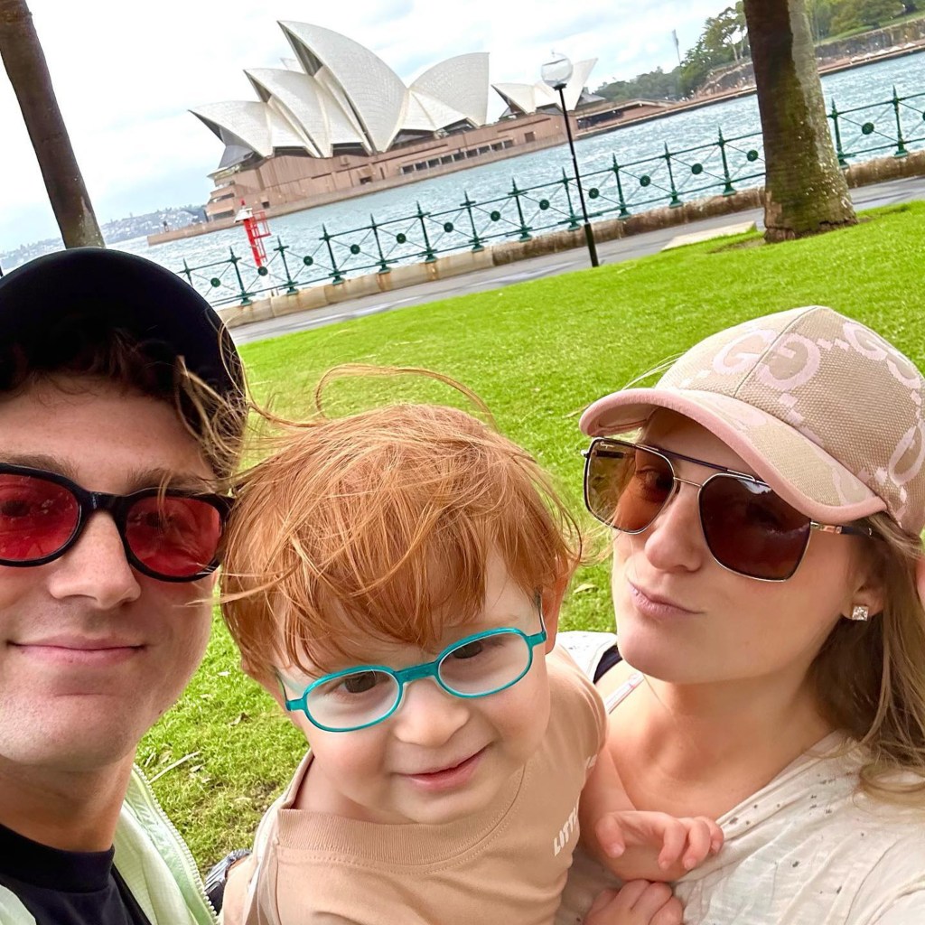 A selfie of Daryl Sabara, Meghan Trainor and their son.