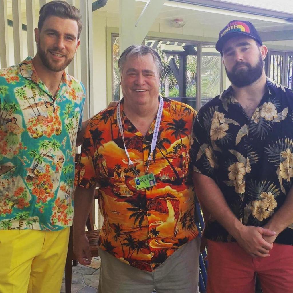 Travis Kelce, Ed Kelce and Jason Kelce