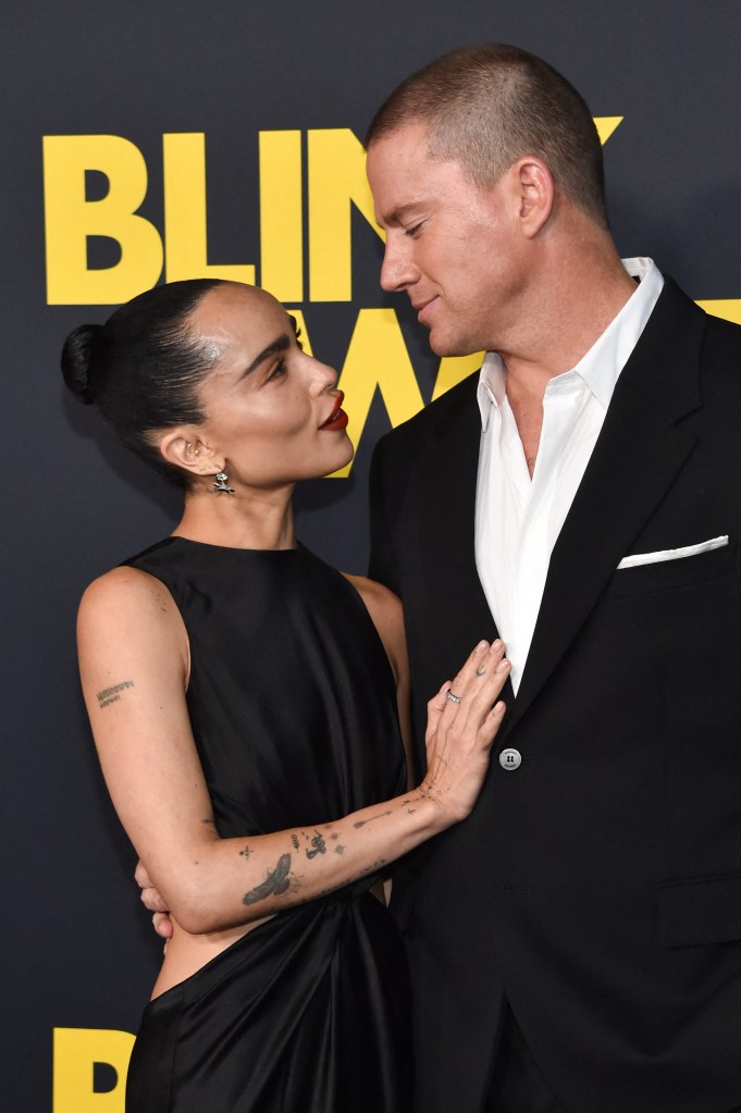 Zoë Kravitz and Channing Tatum gazing lovingly at one another