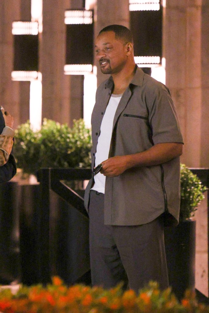 Will Smith leaving dinner in Los Angeles with Jada Pinkett Smith.