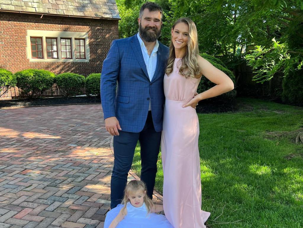 Kylie Kelce and Jason Kelce with their daughter