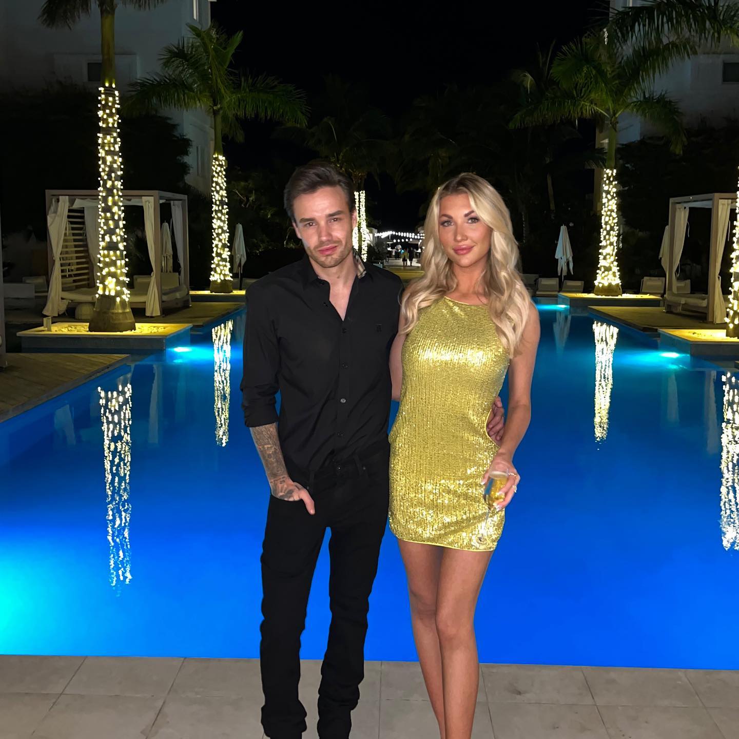 Liam payne and girlfriend kate cassidy posing together