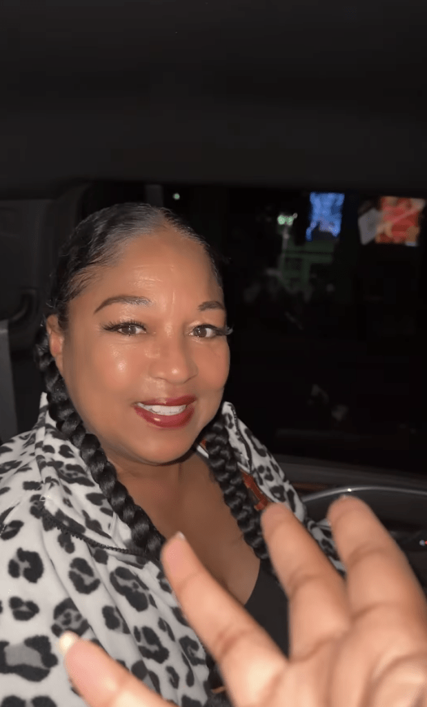 Lizzo's mom Shari Johnson-Jefferson in a clip from the singer's Instagram on Friday night.