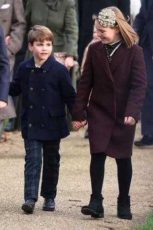 Prince Louis on his way to church this morning