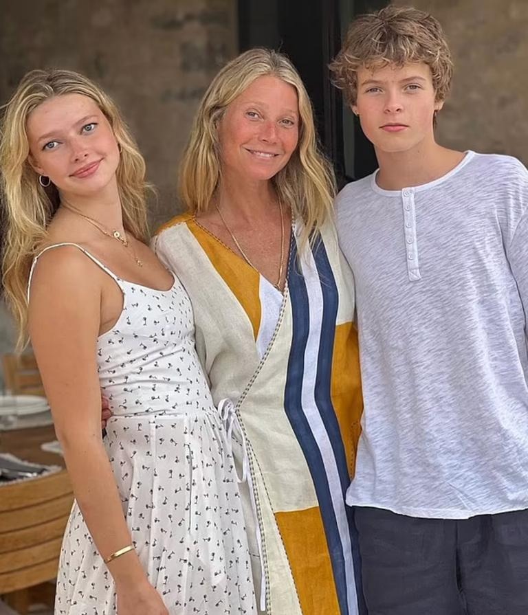 Gwyneth Paltrow with her kids Apple and Moses