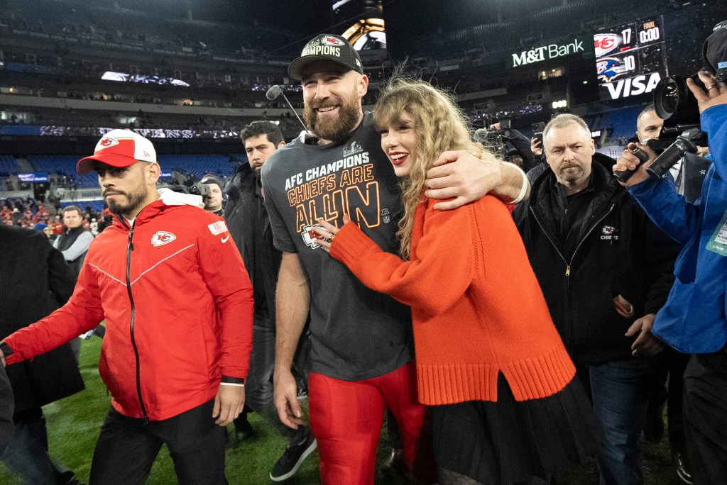 Taylor Swift and Travis Kelce.