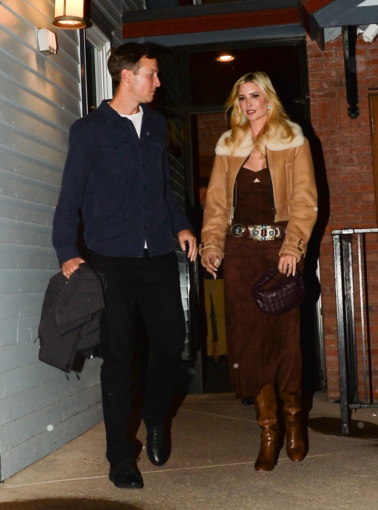 Ivanka Trump and Jared Kushner seen holding hands while leaving Matsuhisa.