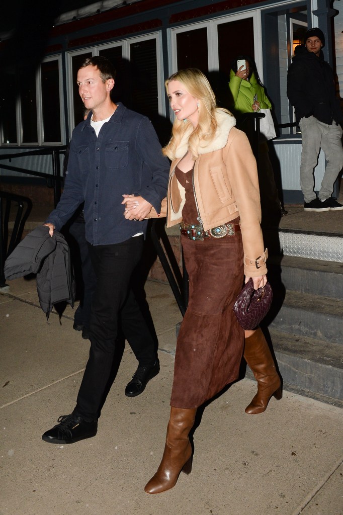 Ivanka Trump and Jared Kushner seen holding hands while leaving Matsuhisa.